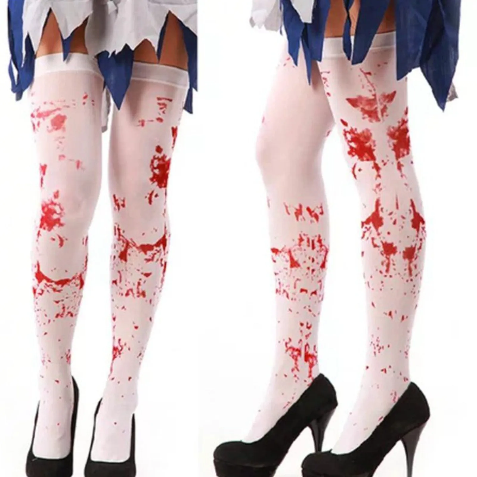 Halloween Costume For Female Party Masquerade Clothes Bloody Socks Nurse Stockings Bloody Zombie Blood Halloween Cosplay Socks