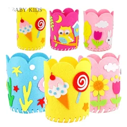 Kids DIY Craft Pencil Holder Educational Toys for Children Creative Handwork Pen Container Arts and Crafts Toys Gifts