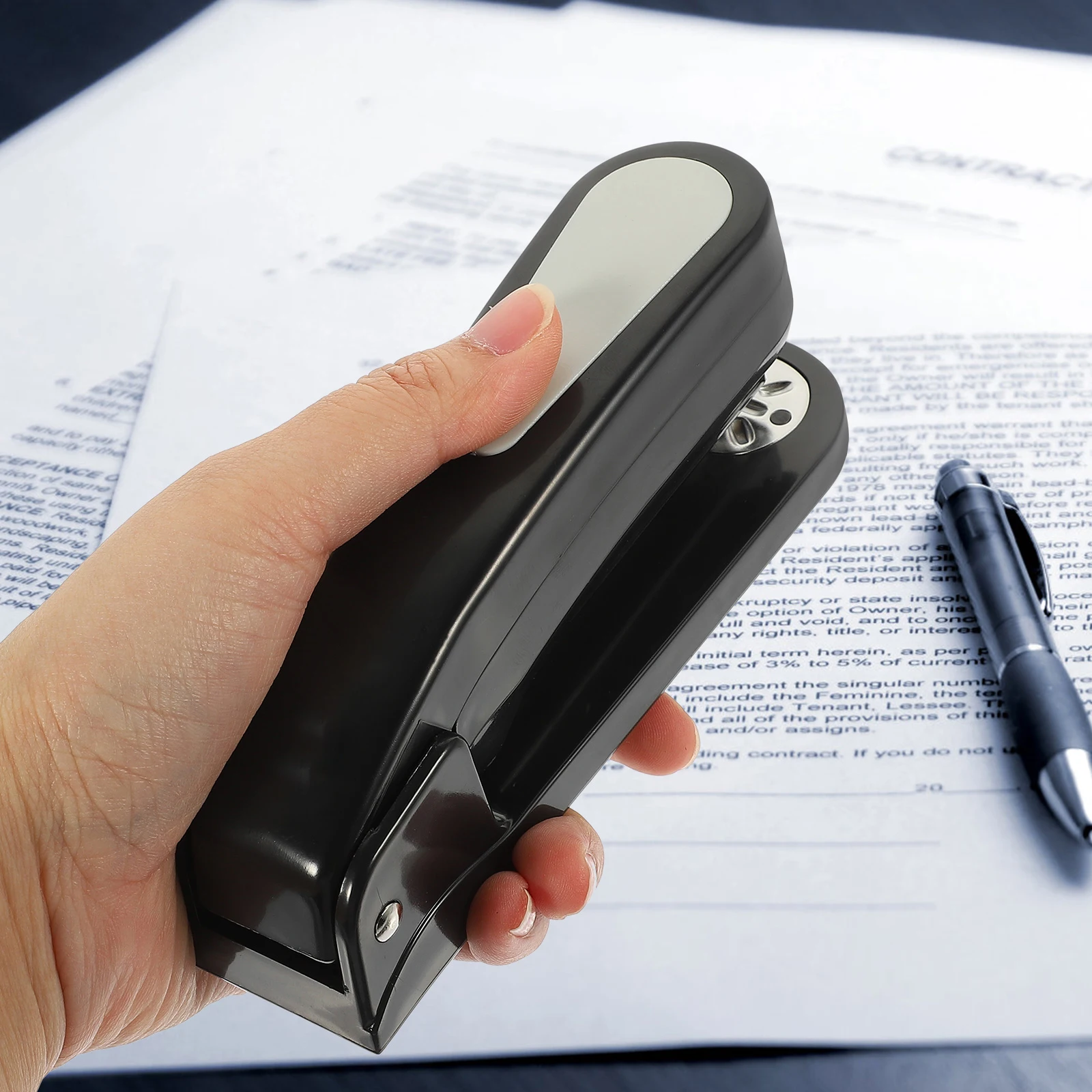 

Rotary Stapler Booklet Push Office Desk Desktop Supplies Staplers Swivel for Heavy Duty Automatic