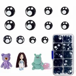 100Pcs/Box 8-16mm Doll Eyes Cartoon Safety Eyes for Handmade Eyes Doll for Bear Craft Stuffed Toys Doll Accessories