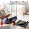 レコードターンテーブル レコードプレーヤー 内蔵スピーカー ヴィンテージ蓄音機 3スピード BT5.0 AUX入力 3.5mm出力 レトロレコードプレーヤー 5