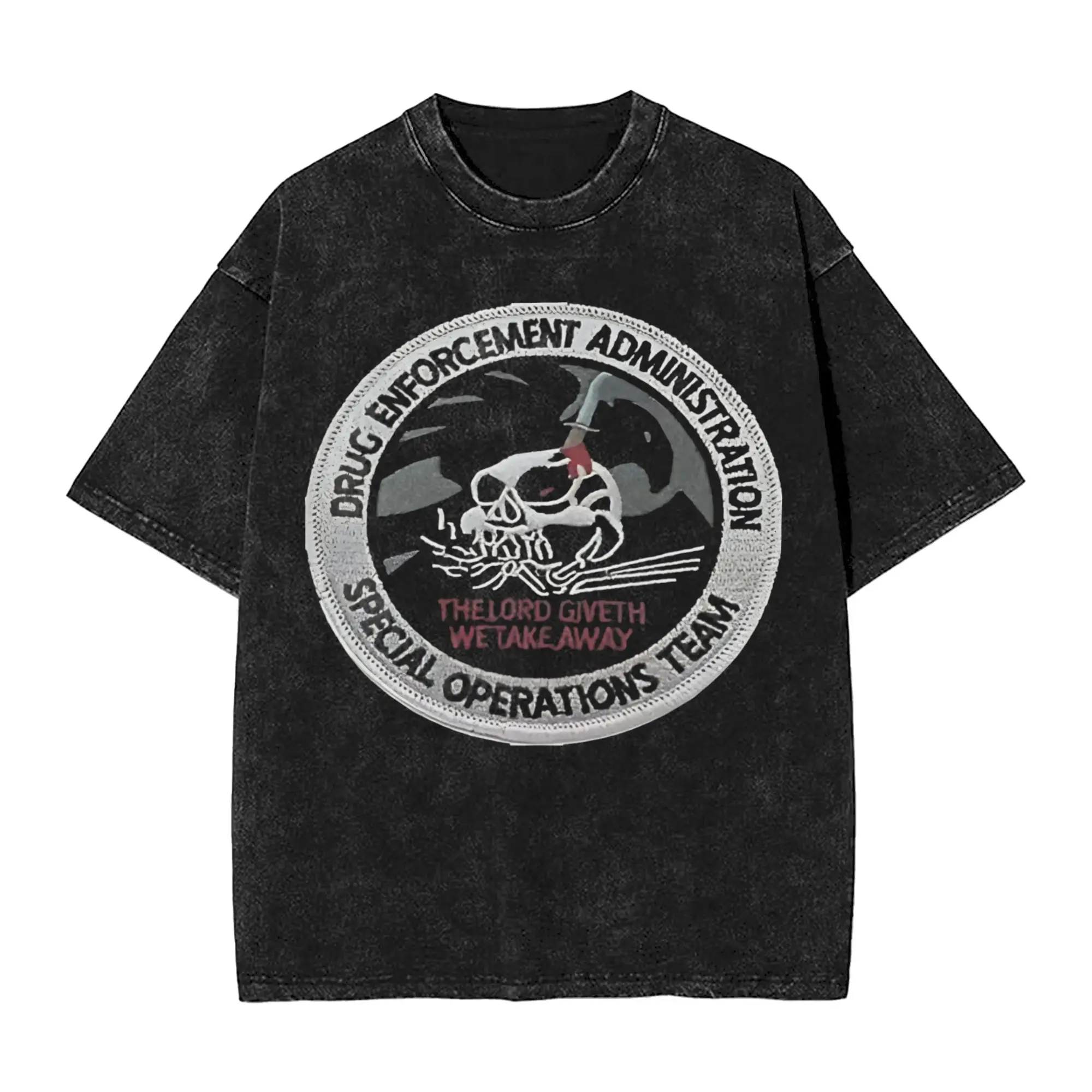 DEA Special Agent USA T Shirts Hip Hop Washed 100% Cotton Oversize T-Shirt  Novelty for Men Women Tops Streetwear Summer Tees