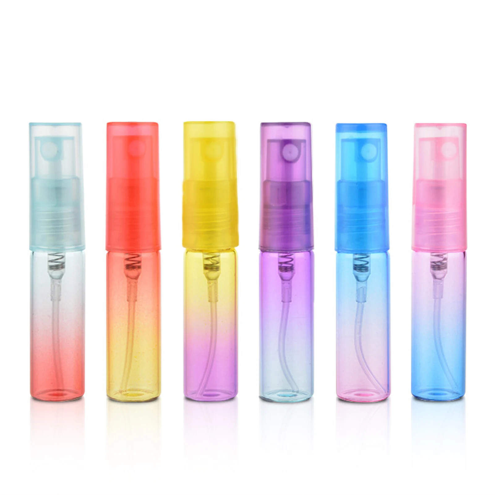 

10 PCS Gradient Color Spray Bottle Cosmetic Dispensing Portable Makeup Tool