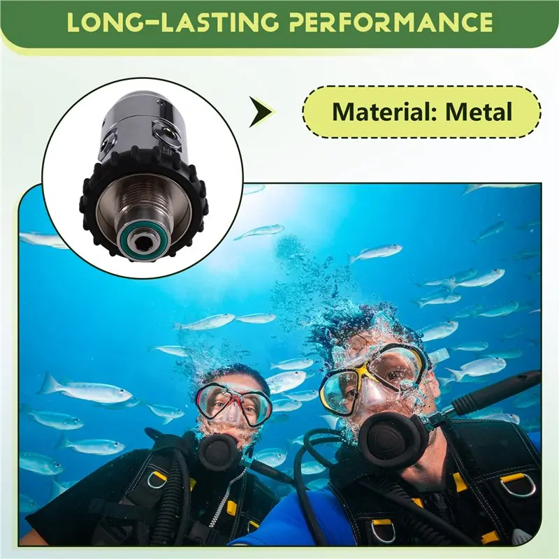 A89E-Scuba Diving First Stage Regulator Inflation Connector G5/8 Thread Metal Underwater Equipment view 3