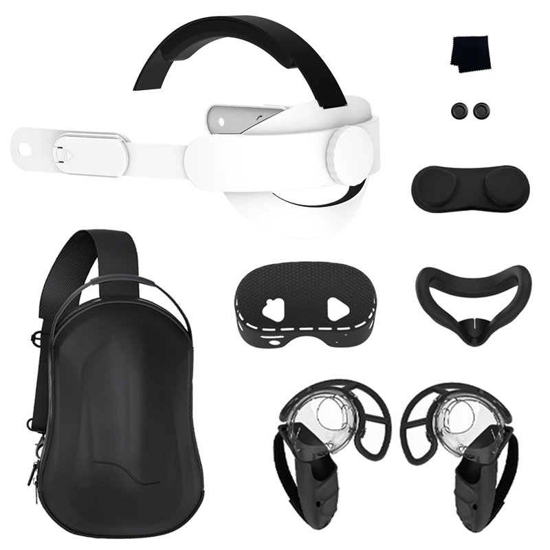 

AED6-For Quest 3S Elite Head Strap With Host Protective Cover Controller Protector And Lens Cover For Quest 3S Accessories