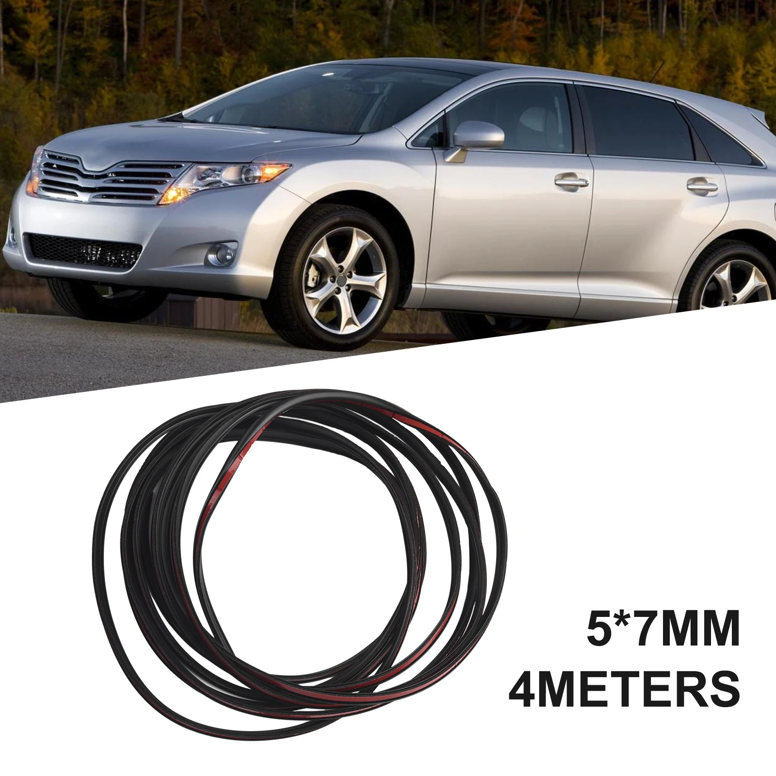 4M T Shape Rubber Sealing Strip for Automotive Use EPDM Weatherstrip Moulding for Better Air Tightness and Dust Protection