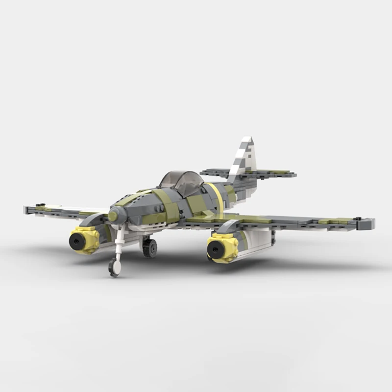 Military Equipment  Me 262 Schwalbe Jet Fighters MOC Building Block Model Assemble Kit DIY Display Toys Gifts 1110PCS