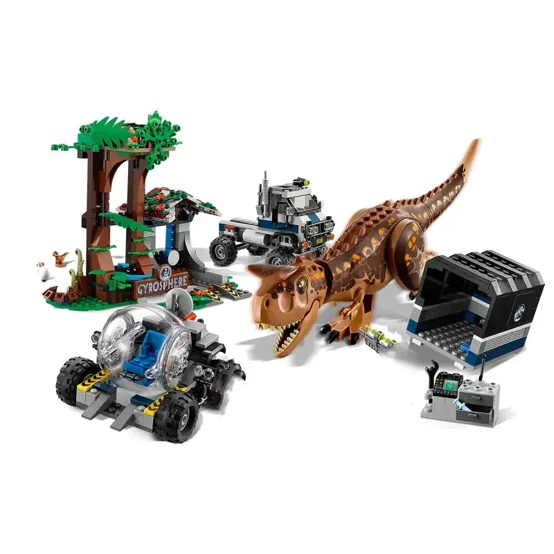 

Brands Brick Sets Series Building Blocks Carnotaurus sastrei‌‌ Gyrosphere Escape Dinosaur 75929 World Park Toys Kids Gift