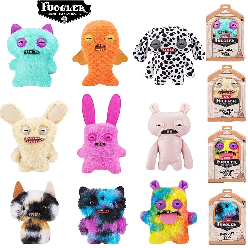 

Original Fuggler Ugly Teeth Monsters Plush Toys Kawaii Cat Dolls Funny Butt Pets Soft Stuffed Animal Decoration Halloween Gifts