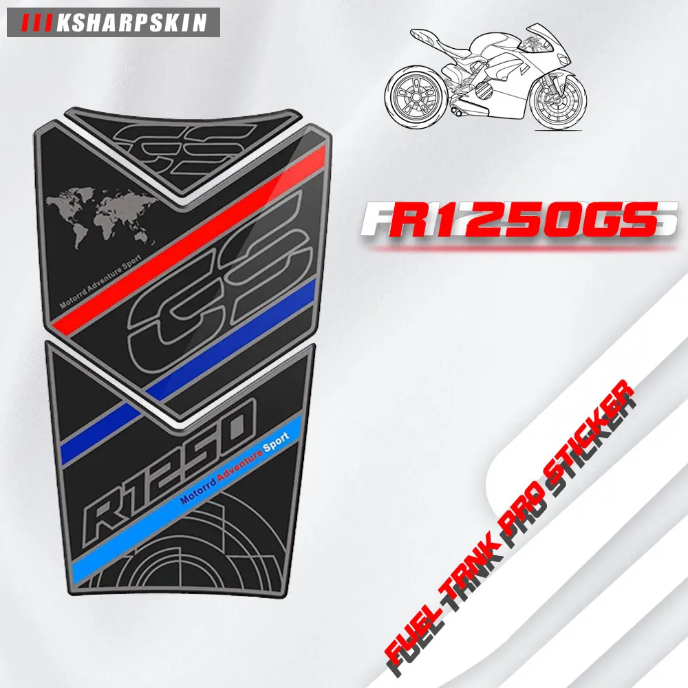 

Fuel tank carbon fiber scratch-resistant stickers motorcycle stickers fish bone decals for For BMW R1250GS ADV Adventure 18-20