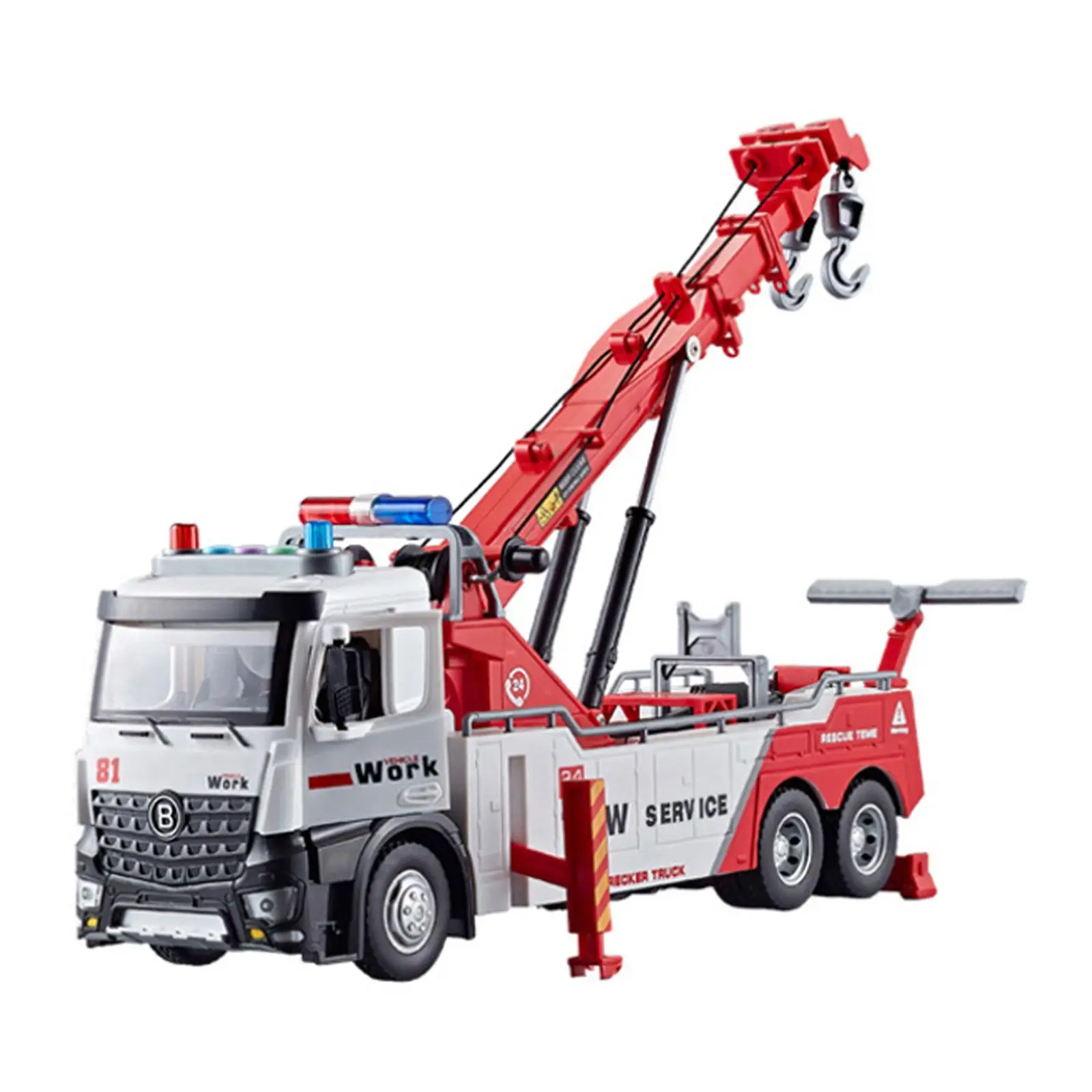

Crane Truck Toy Exquisite Details for Kids Boys Girls Holiday Gift Tow Truck with Lights and Sounds Construction Truck Toys