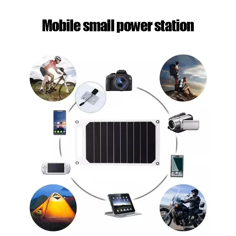 30W Solar Panel With USB Waterproof Outdoor Hiking And Camping Portable Battery Mobile Phone Charging Bank Charging Panel