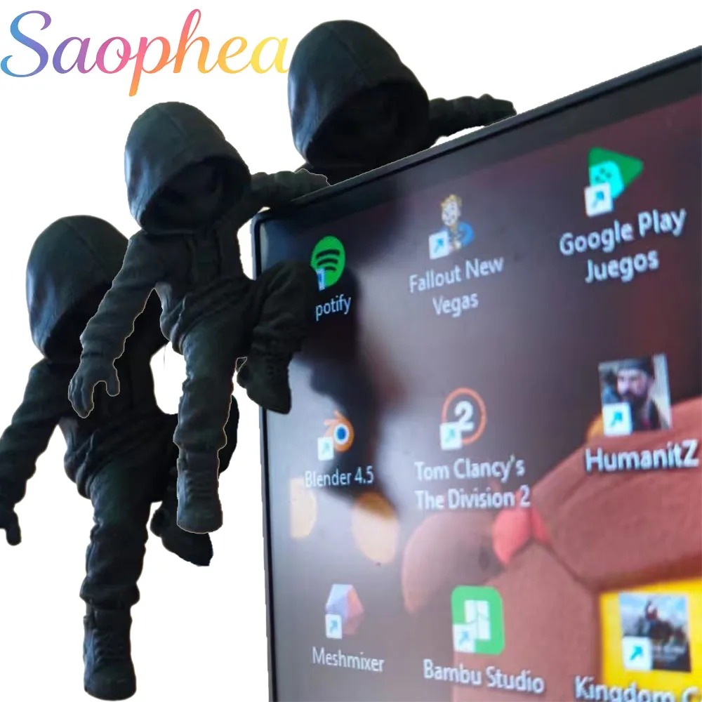 Saophea 10PCS Monitor Decor Statue Toy Ver. Figure, Action Figure Collectible Statue