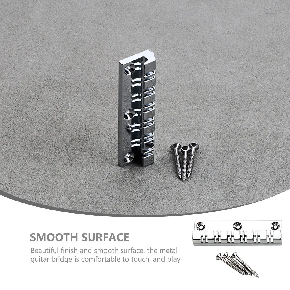 

Metal Guitar Bridge 12-String Electric Saddle Replacement Sturdy Smooth Durable For Electric Acoustic Classical Guitar