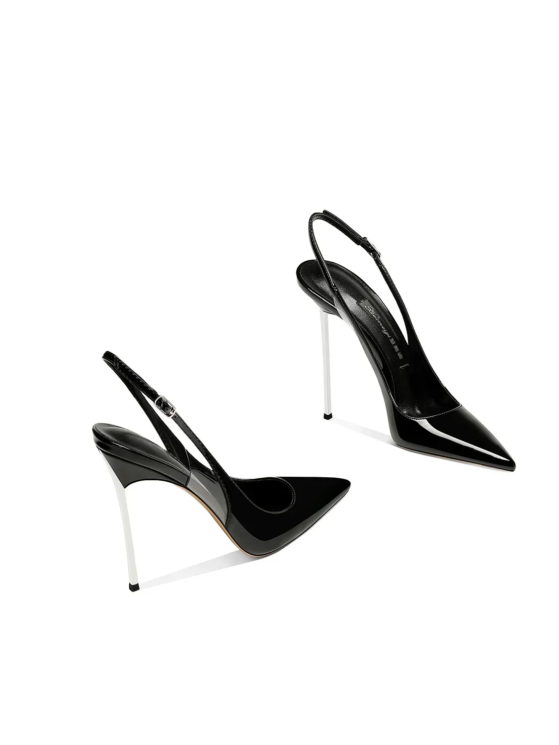

Black Patent Leather 2025 New Pointed Stiletto High Heels Women