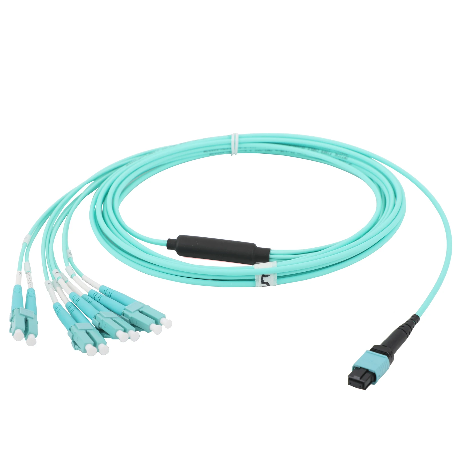 1 قطعة 10 جرام المتعدد 8-core MPO إلى 8LC OM3 الألياف تمديد كابل 1 متر/3 متر/5 متر الألياف البصرية التصحيح الحبل