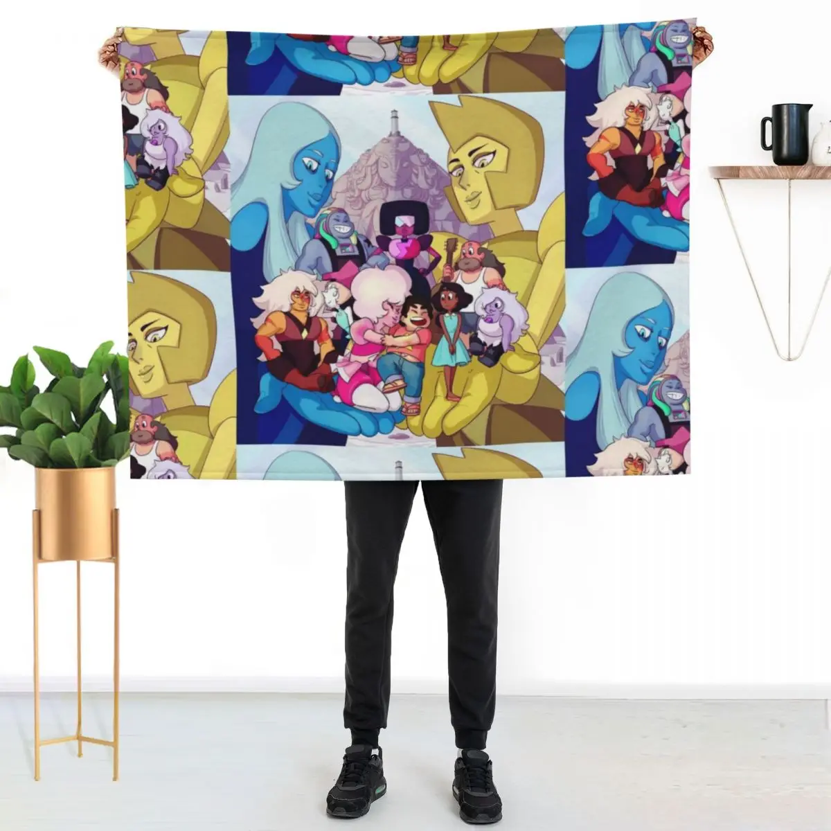 Steven Universe Family Throw Blanket Thin Soft Blanket for Summer Night Sleeping