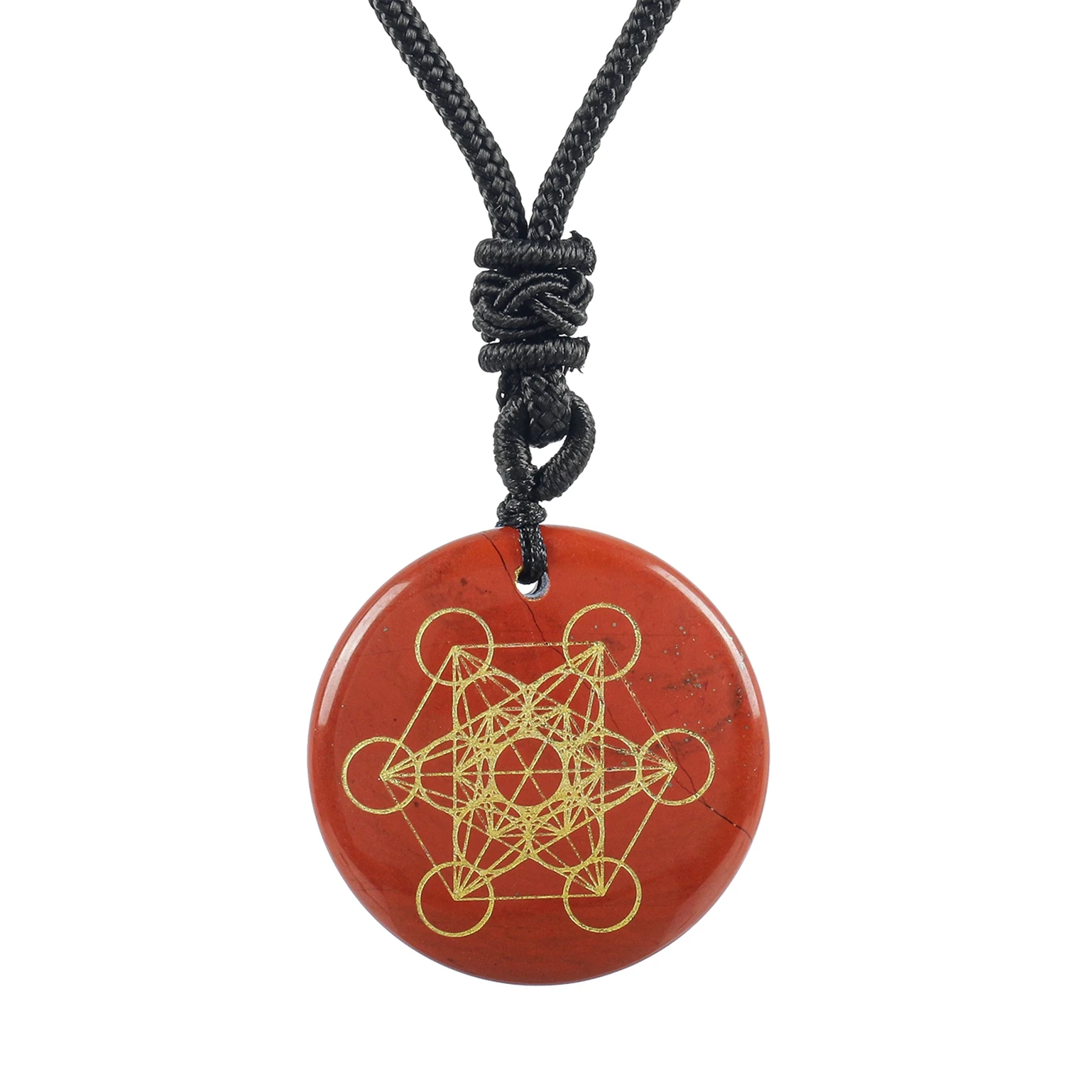 Natural Crystal Stone Metatron\'s Cube Multidimensional Pendants Mythology Angel Mysterious Divine Symbols Reiki Energy Necklaces