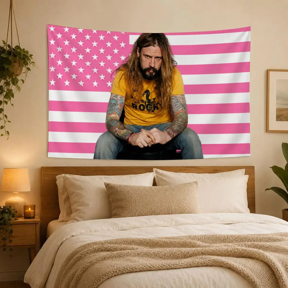 Rob Zombie Singer Tapestry House Bedroom Living Bar Garden Microfiber Decoration Background