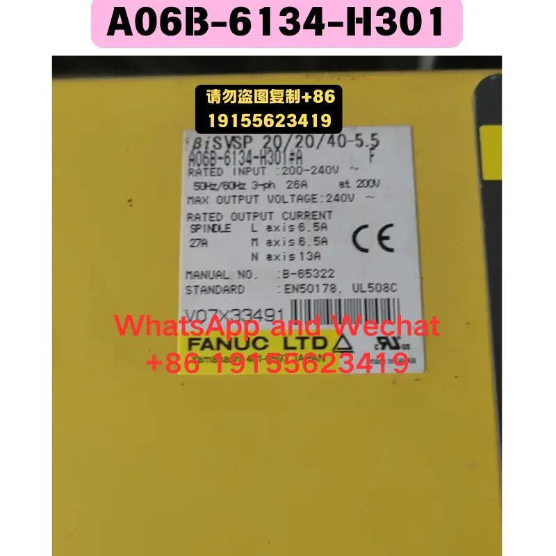 Used OEM disassembled parts A06B-6134-H301 Driver Functional test OK Quick delivery