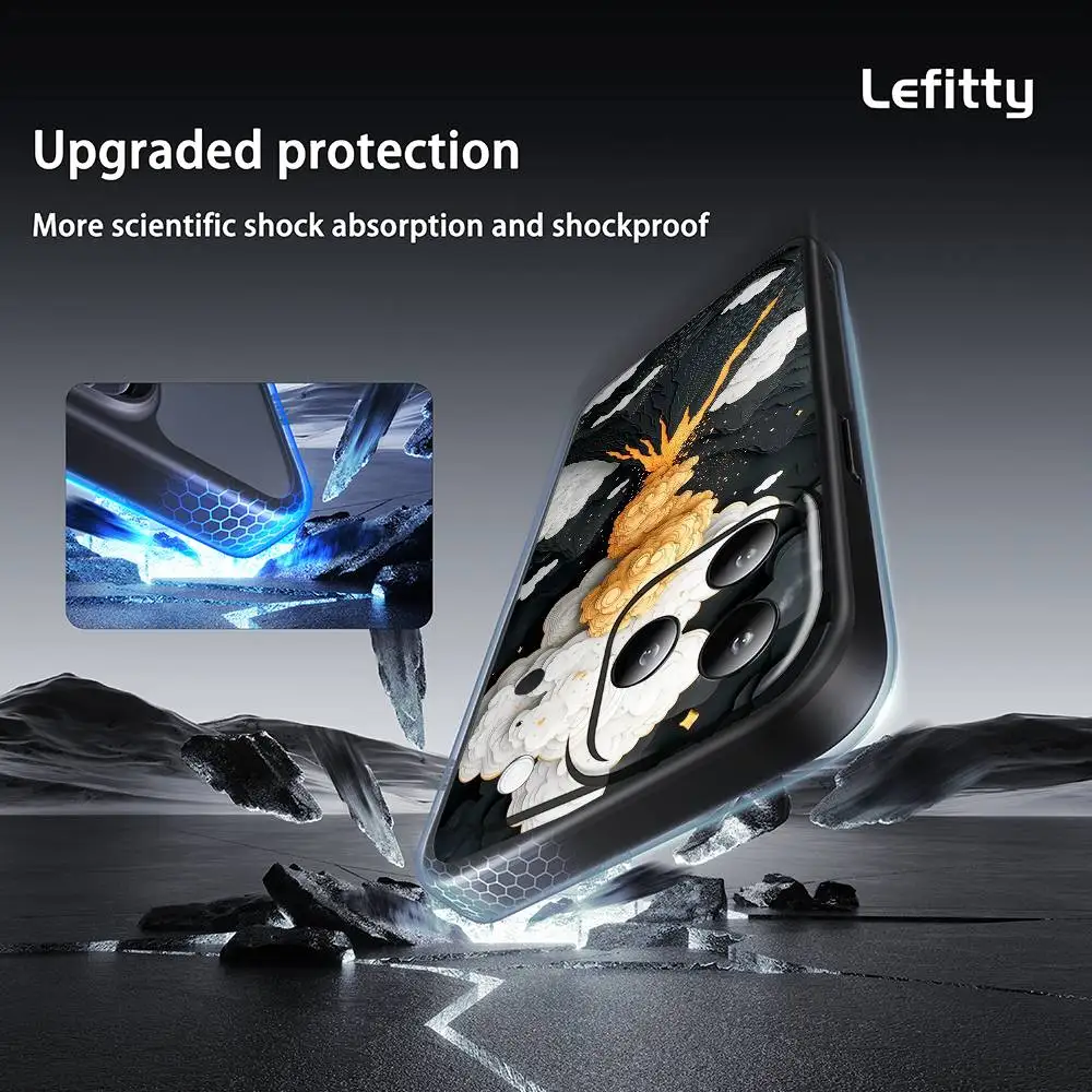 1 ST Vulkaan Art Design Telefoon Case Voor iPhone 17 16 15 14 13 12 11 Pro Max Plus Mini Zwart Frosted Soft Shell Funda