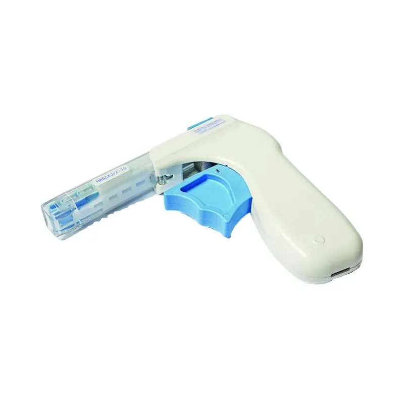 Hot Sale Model HASZXJ-10 Manufacturer HAS HASXJ Mosquito Forceps Raney Plastic Scalp Hemostatis Clip Machinery CE Certified