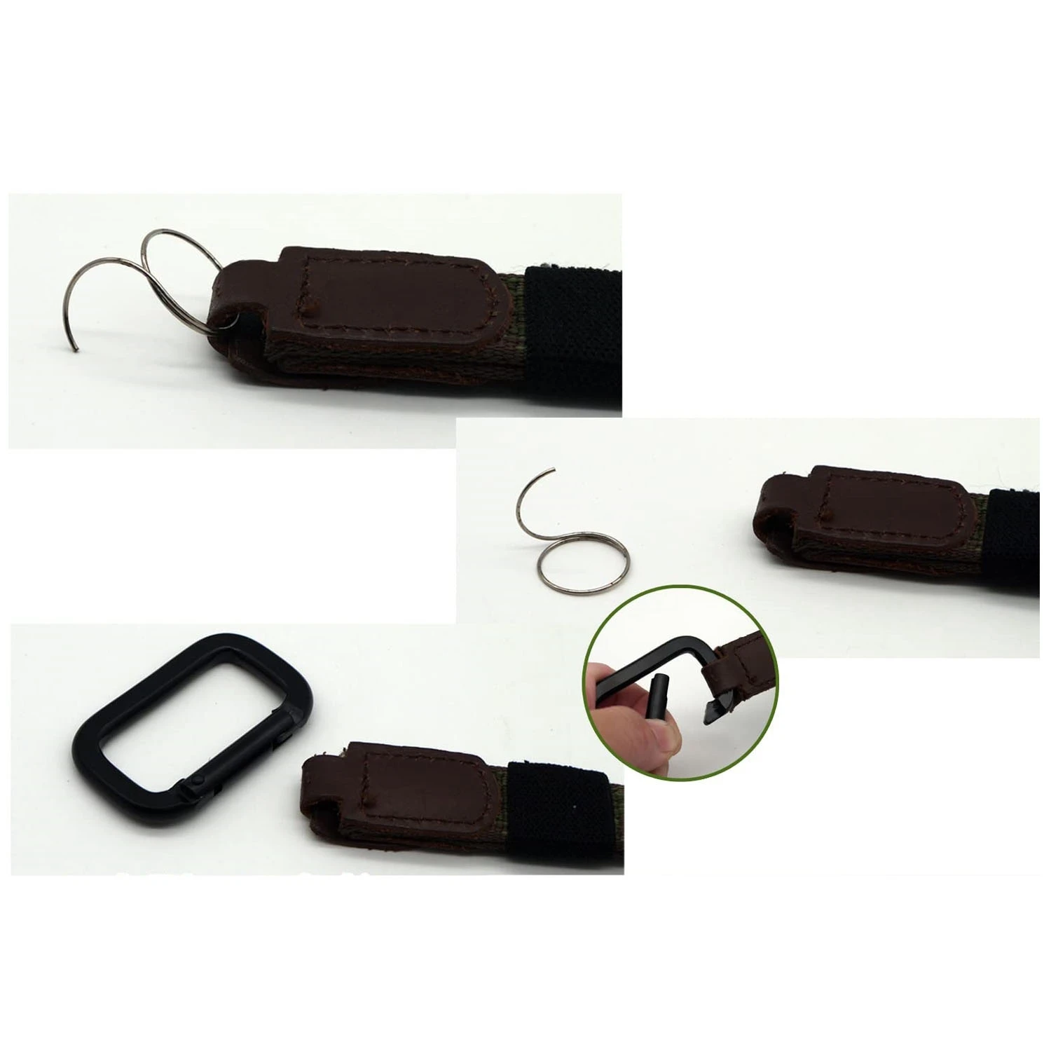【NEW B63C】 Mountaineering Button D Shape Spring Buckle Multifunctional Square Carabiner Aluminum Backpack Buckle Hiking Key Ring