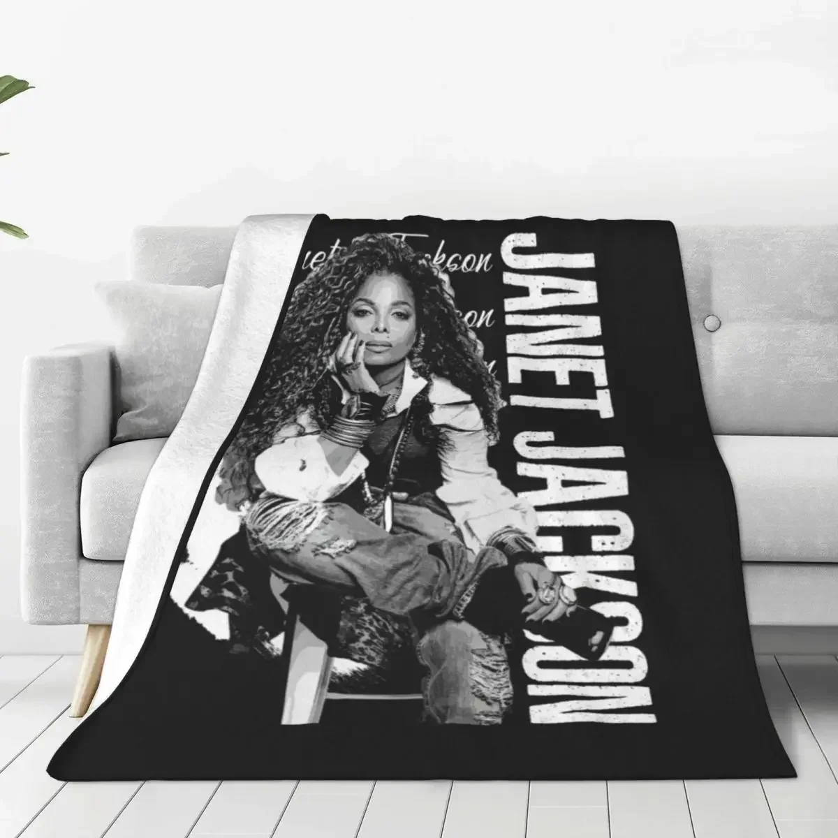 

Janet Jackson Flannel Blankets Pop Music Queen Dancer Warm Soft Throw Blanket for Bed Camping Funny Bedspread Sofa Bed Cover