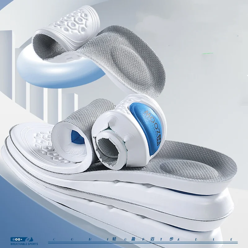 Shock-absorbing Sports Insoles Men Sweat-absorbing Deodorizing Women's High-elasticity Running Basketball Sports Insoles