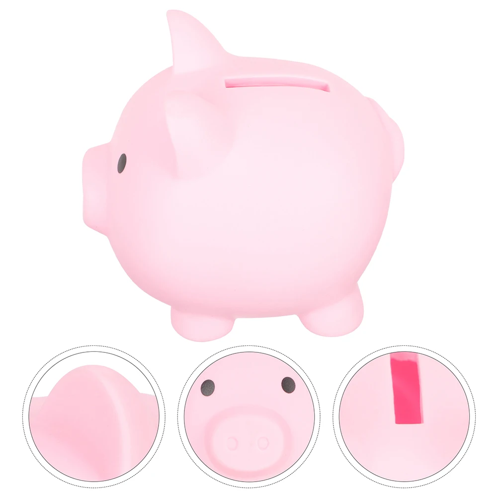 2개 세트 돼지 모양 저금통 비닐 동전 저금통 귀여운 창의적인 돈 상자 어린이 저금통 생일 선물 동전 저금통
