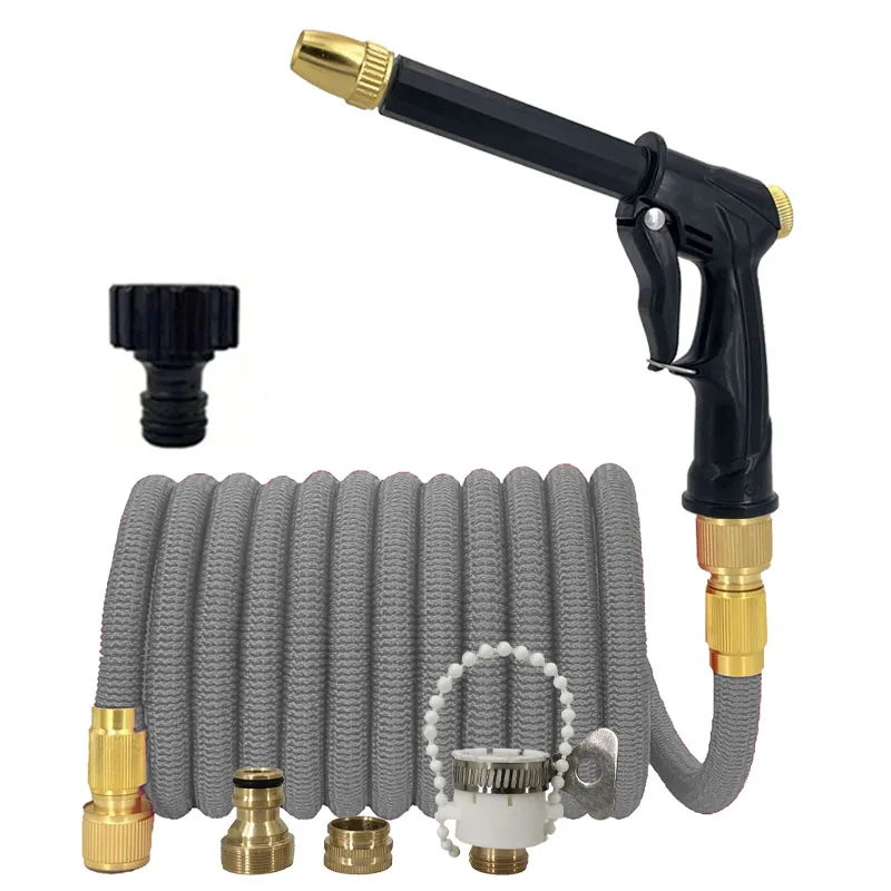 

Garden Water Hose Nozzle Suit Magic Hose Pipe High-Pressure Car Wash Hose Adjustable Spray Flexible Home Garden Watering Gun