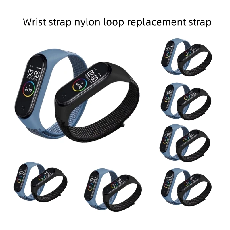 1 stuks geschikt voor Mi Band 7 riem Mi 7/6/5/4 NFC polsband nylon lus vervangende riem