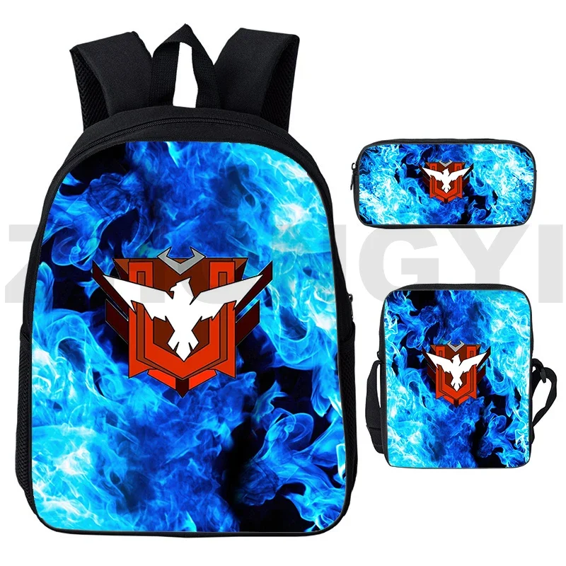 3D Printed Free Fire Garena Game Backpacks Students Anime Bookbag 3 Pcs/Set Top Quality Mens Travel Shoulder Bag Pencil Case