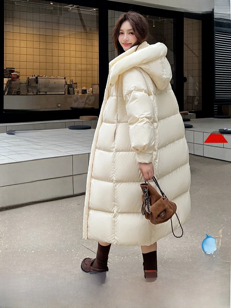 

Snow Flng Spring 2026 Women's Long High Fill Powerdown Jaet Korean Sle Large Quilted Puffin Bubble Coat
