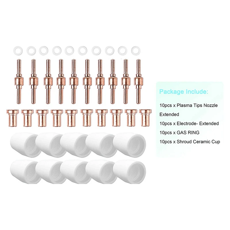 Big Deal PT-31 -40 Plasma Tip, Air Plasma Cutter Torch PT31 Consumables Kits Fit For CUT-50 CUT-40D CUT-45D