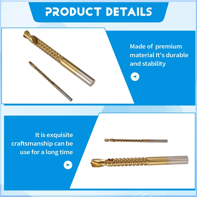 ABRB-6개 티타늄 드릴 톱날 세트, HSS 톱니형 비트 구멍 드릴링, 3-8mm 목공용 톱날 드릴 비트 키트