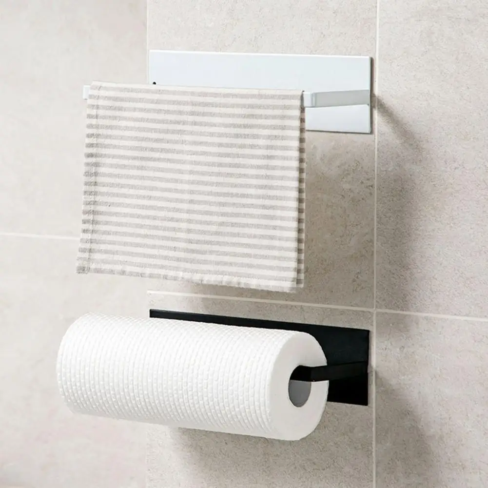 Towel Holder  Excellent Space Saving Non-Slip  Bathroom Paper Roll Holder Household Accessories