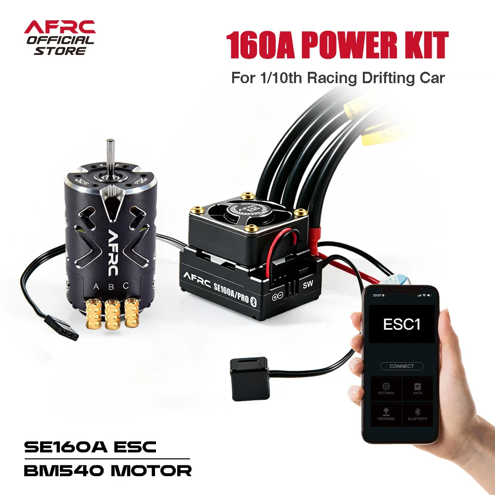 AFRC BM540 10.5T/SE160A ESC Programmable Brushless Power Kit For 1/10th Racing Drifting Off-Road On-Road Cars Upgrade