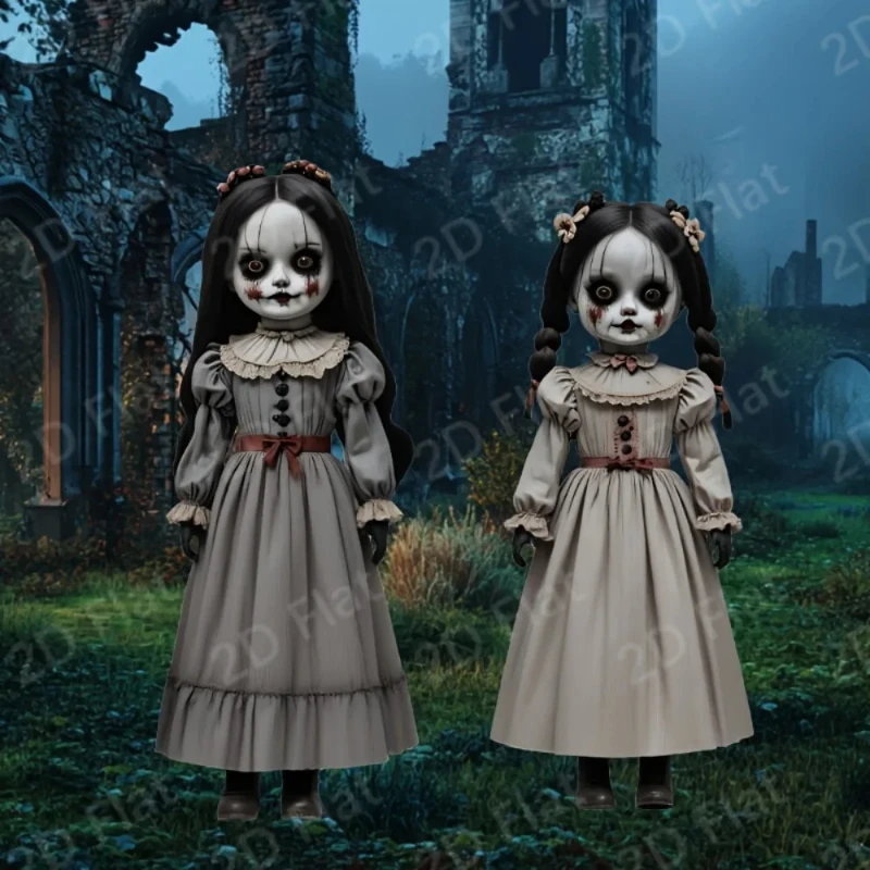 

Большие куклы ужасов на Хэллоуин, декоративная тарелка в форме Хэллоуина, пластиковые вывески для двора для украшения Хэллоуина