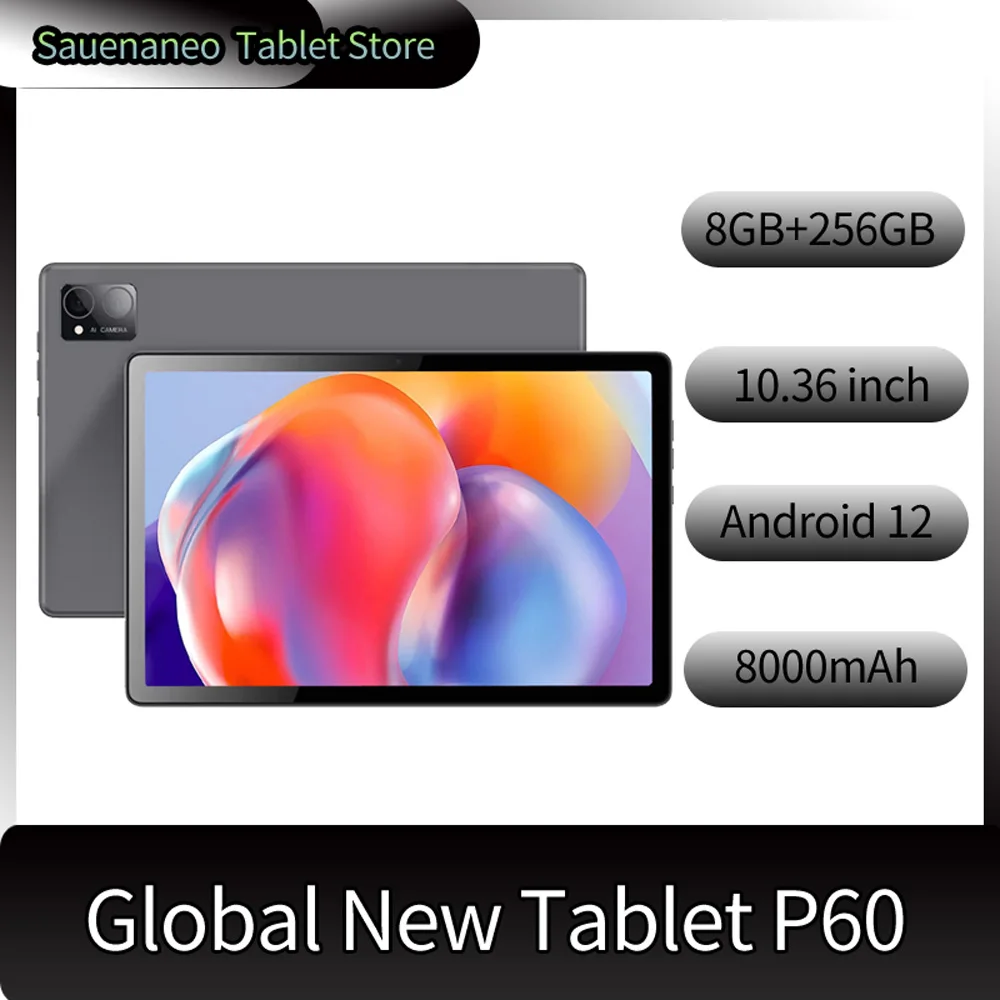 Novo 10.36 tablet de tamanho grande 8gb ram 256gb rom câmeras duplas traseiras, sistema octa core android 12.0, suporta google 8000mah