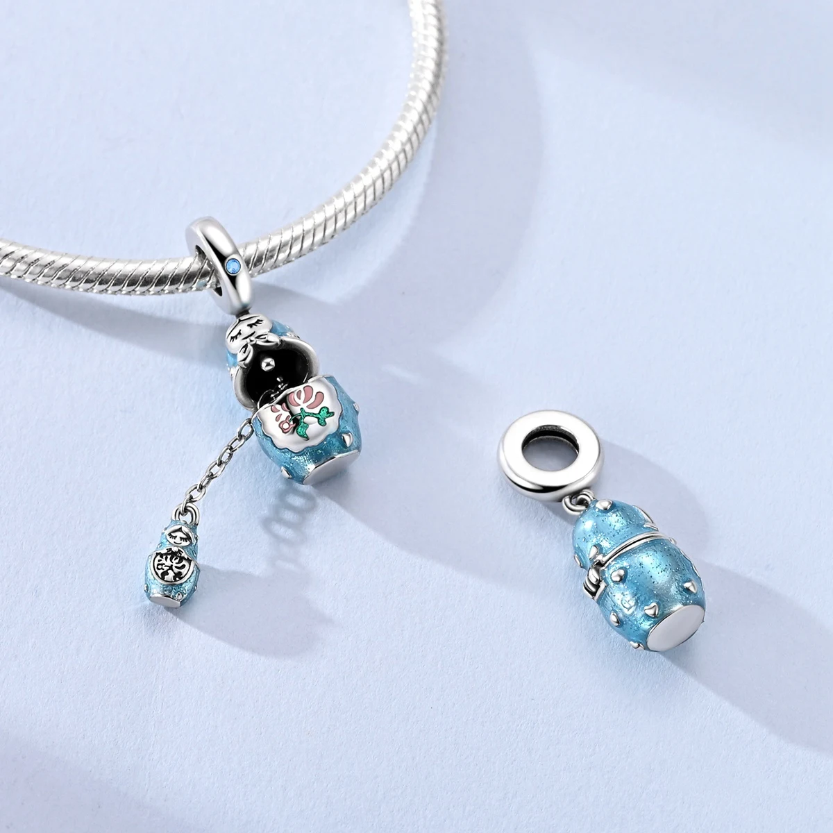 925 Sterling Silver Charms Mushroom Dinosaur  Unicorn Axe Beads Pendant Fit Bracelet Diy Woman Jewelry - view 2