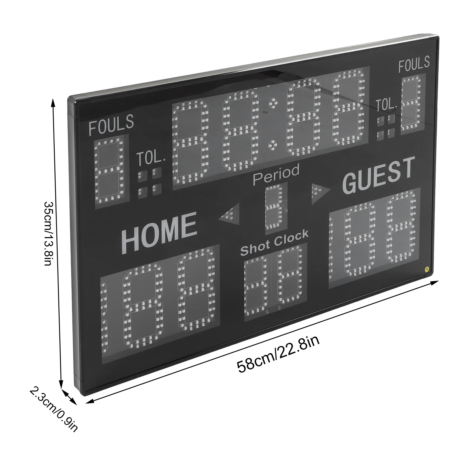 15 Digit Electronic Scoreboard LED Digital Portable Electric Scorekeeper for Basketball Volleyball