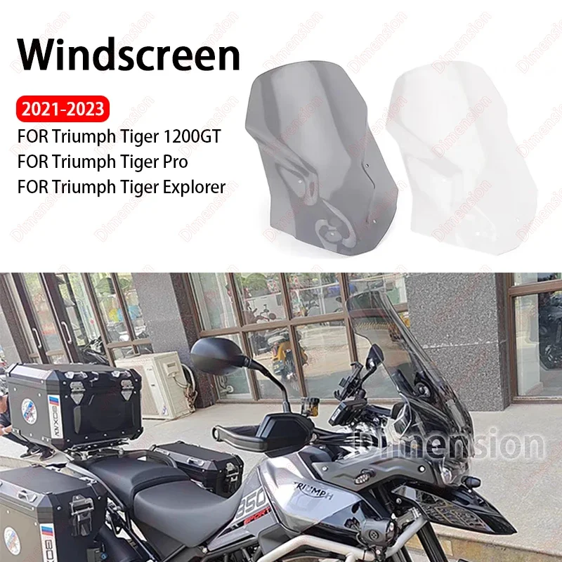 

For Tiger1200 GT Pro Tiger 1200 GT Rally Pro Explorer 2022-2024 Motorcycle Windshield Wind Shield Deflector Protector Windscreen