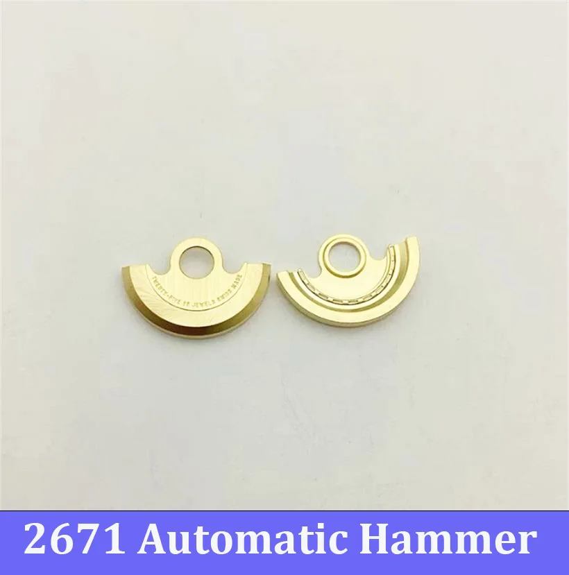 Suitable For 2671 Movement Original Gold Automatic Hammer Automatic Pendulum Hammer  Bearingless Watch Accessories