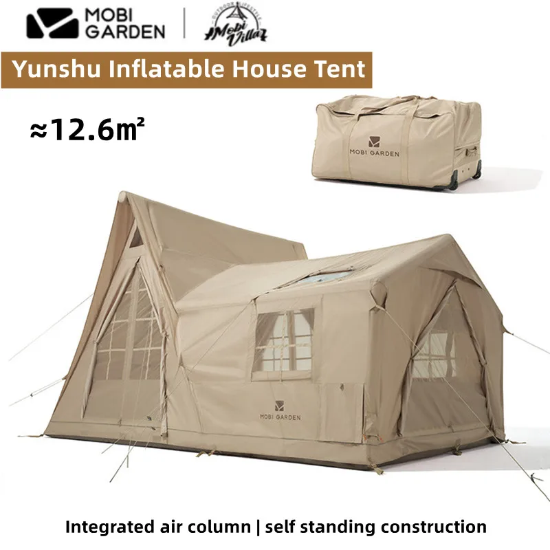 MOBI GARDEN Tent Outdoor Camping Portable Foldable Rain proof, Thickened Wind proof, Inflatable tent House Type Cloud Villa