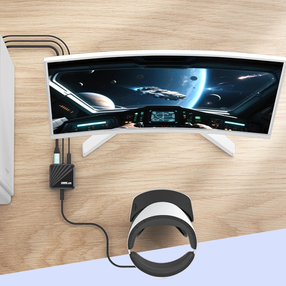 Für PS VR2 PC Adapter Netzteil & DP Kabel Computer Adapter Für Windows PC Konverter