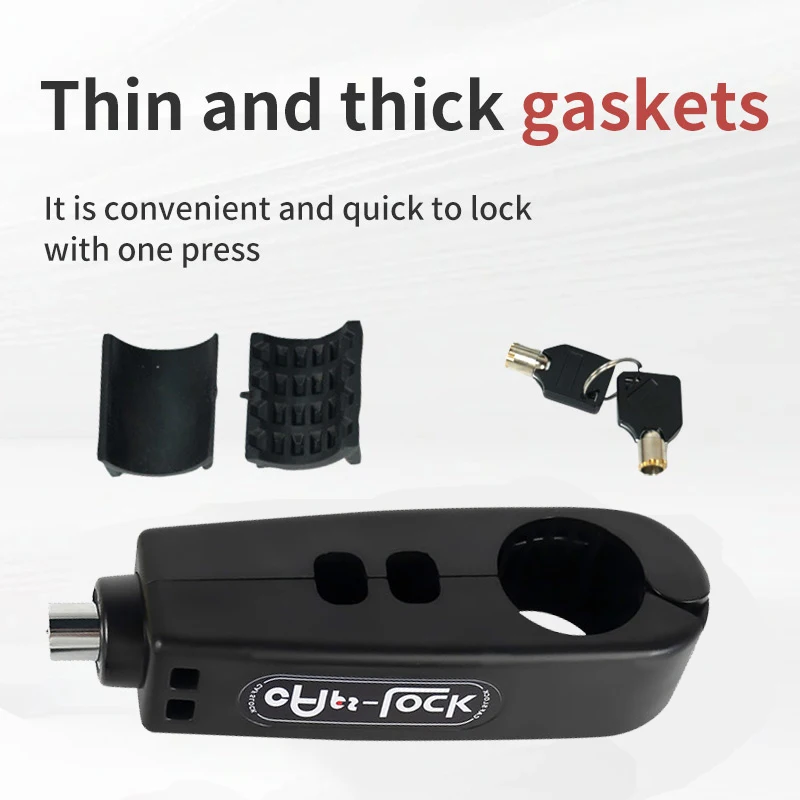 Bloqueio do guiador da bicicleta da motocicleta alavanca do freio dianteiro anti-roubo fechaduras de aperto do acelerador universal scooter bloqueio de segurança com 2 chaves