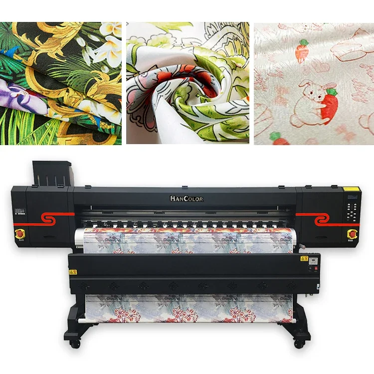 Factory direct sales high quality 1.8m 3 heads clothing fabric heat transfer printer