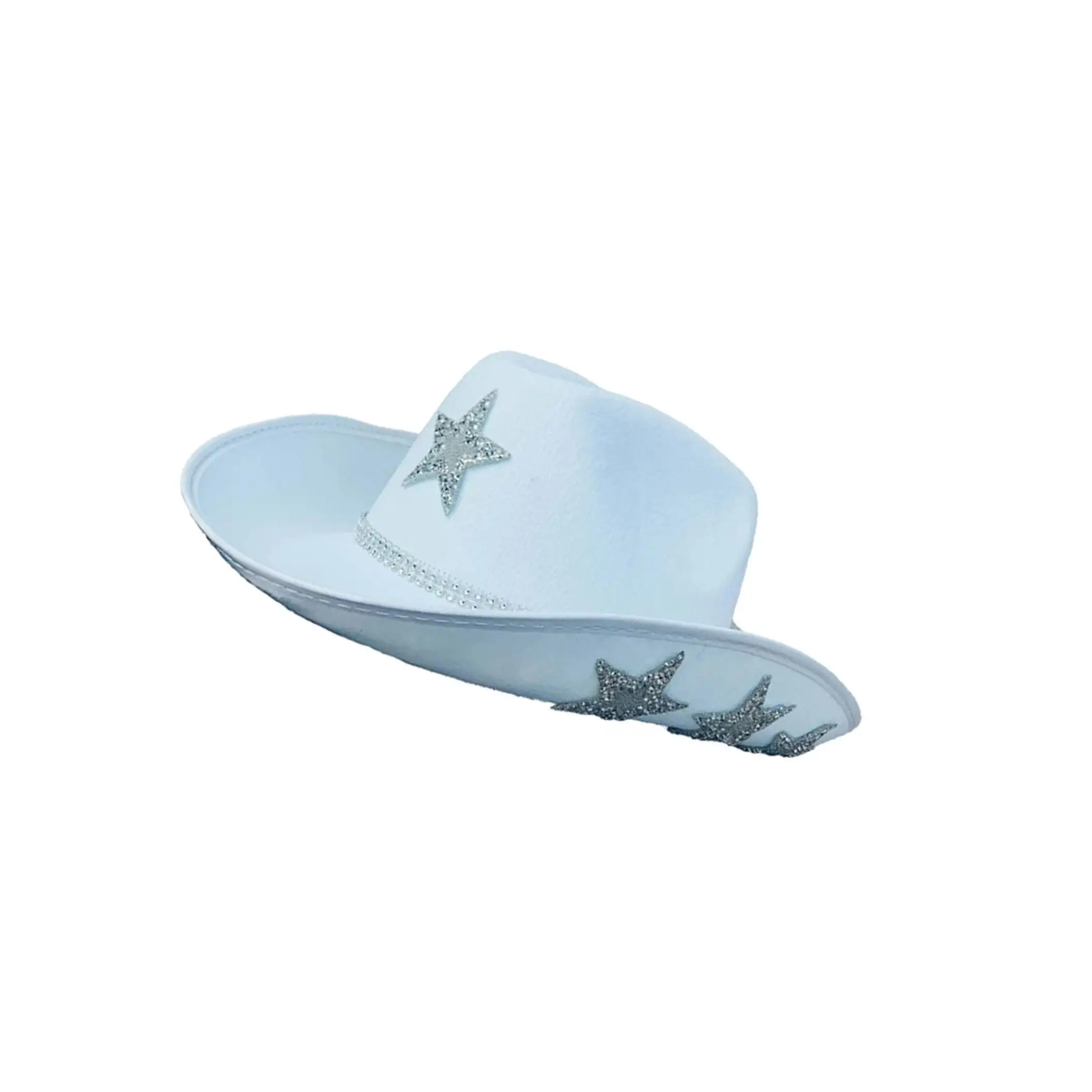 Novelty Cowgirl Hat White Women Girls Summer Outdoor Holiday Fancy Dress