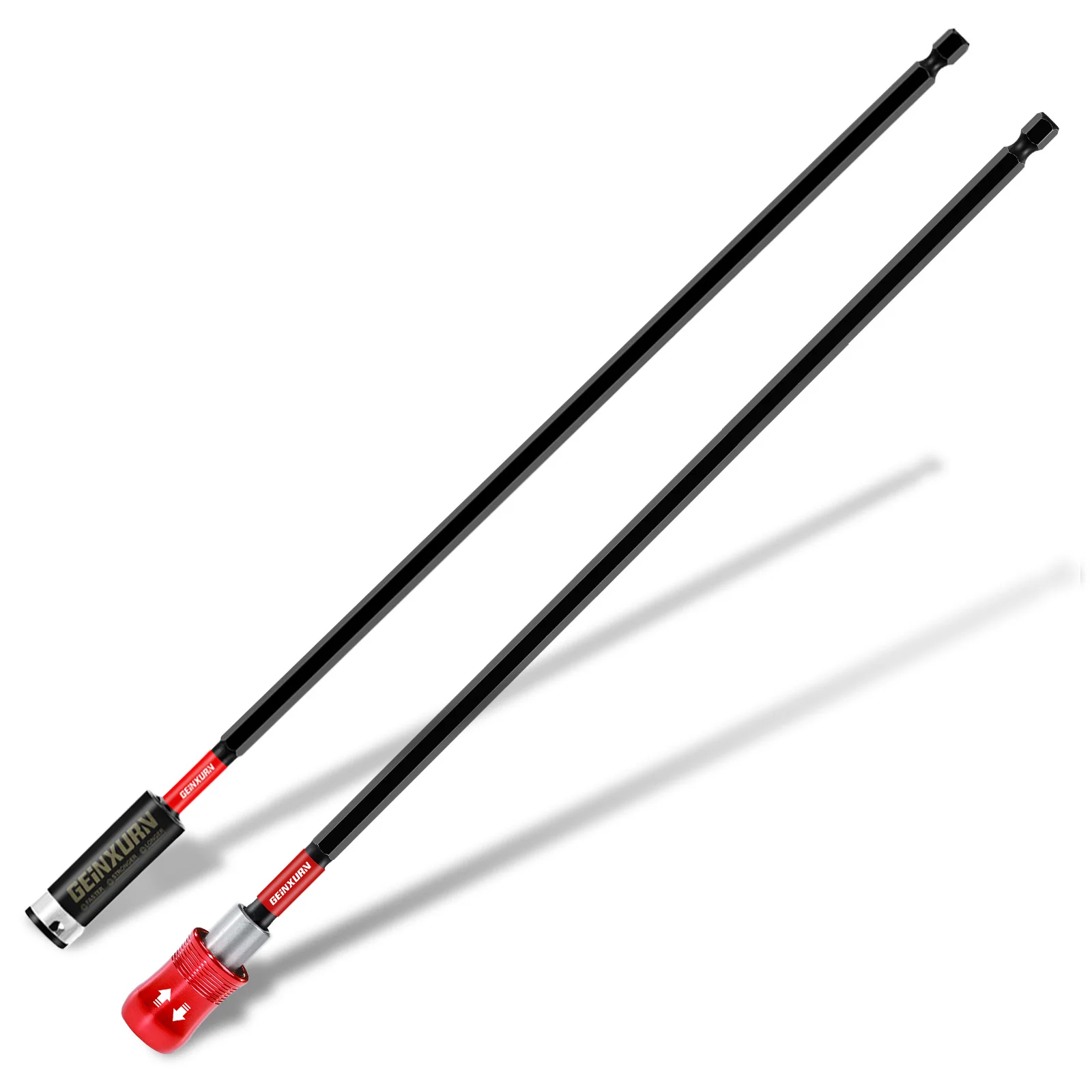 Geinxurn, jeu de 2 embouts pour tournevis, comprenant 1 embout pour tournevis à percussion de 6" et 1 embout magnétique pour tournevis à percussion de 6", jeu d'embouts en acier allié S2 avec emmanchement hexagonal 1/4.